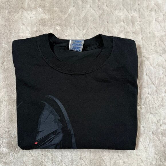 Retro Y2K M&O Knits Men Large Battlestar Galactica Cylon Black T-shirt - Picture 7 of 7